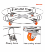 Gas Cylinder trolley with wheels ( Stainless Steel ) - Image 3