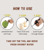 Stainless Steel Coconut Opener Tool with Driller & Cleaner -( pack of 2). - Image 4