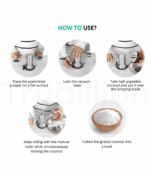 Coconut Scraper Manual Machine for Kitchen | Stainless Steel Coconut - Image 2