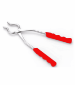 Steel Pakad | Sansi | Chimta | Hot Utensils Holder for Kitchen with Grip – 9mm | Red - Image 3