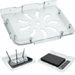 Unbreakable TV Set Top Box Stand with Remote Holder | Wall Mount Shelf
