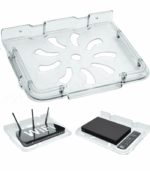 Unbreakable TV Set Top Box Stand with Remote Holder | Wall Mount Shelf