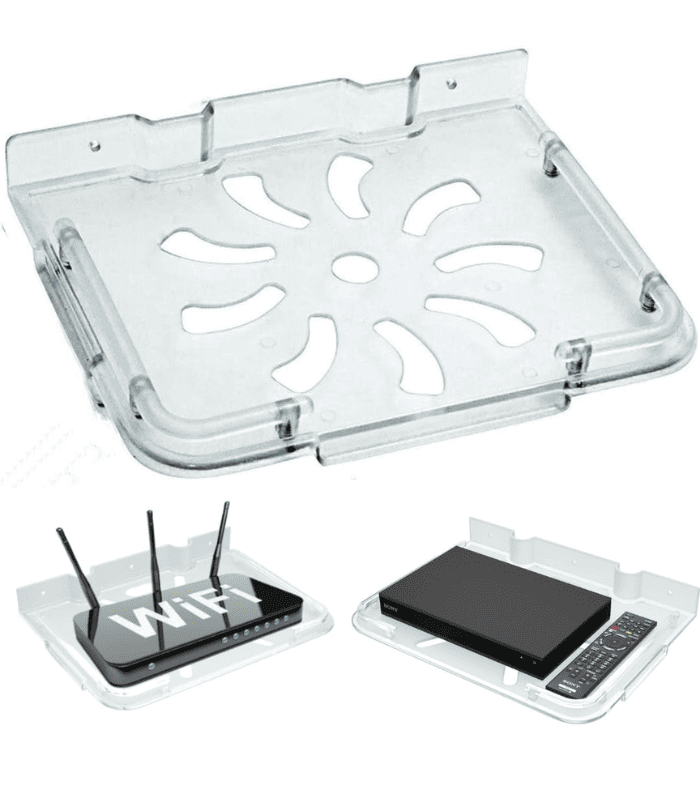 Akamart Unbreakable TV Set Top Box Stand for Home Entertainment Setup Unbreakable TV Set Top Box Stand with Remote Holder | Wall Mount Shelf - Image 1