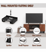 Settop box & Wifi Router Stand with remote holder ( Black ) - Image 4