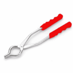Steel Pakad | Sansi | Chimta | Hot Utensils Holder for Kitchen with Grip – 9mm | Red