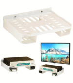 Wall Mount Settop box stand with remote holder ( White )
